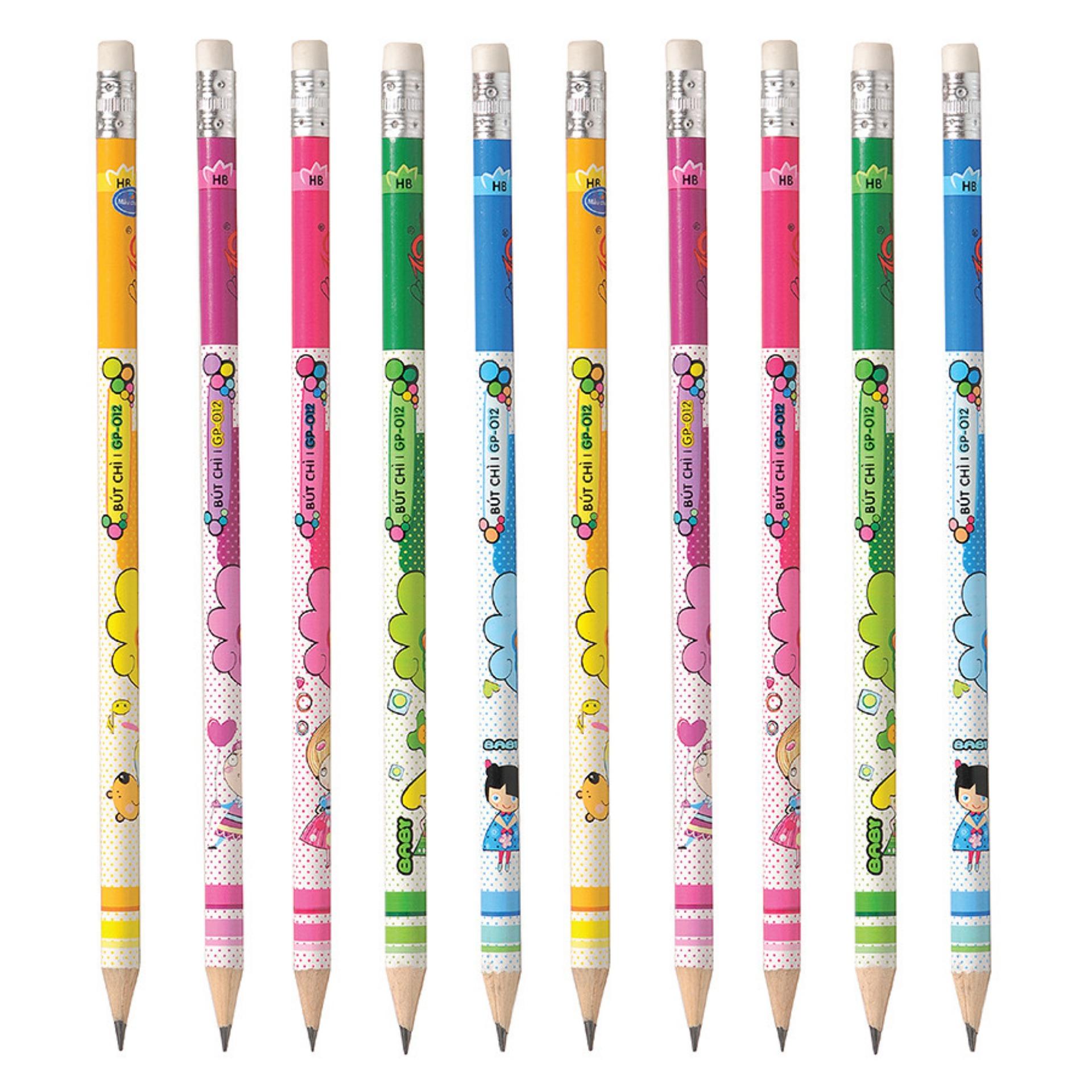 [HCM]HỘP 10 CÂY BÚT CHÌ GỖ THIÊN LONG HB GP-012