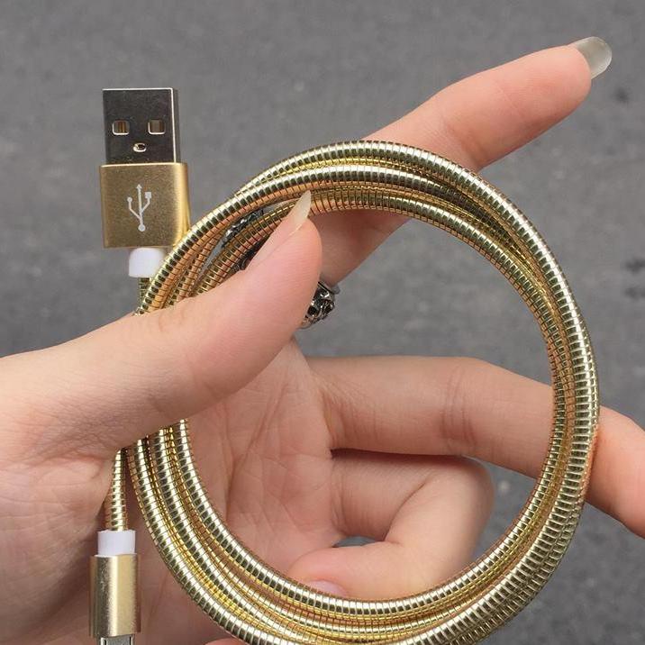Cáp sạc nhanh bọc lò xo chống đứt - Dùng cho các dòng iphone