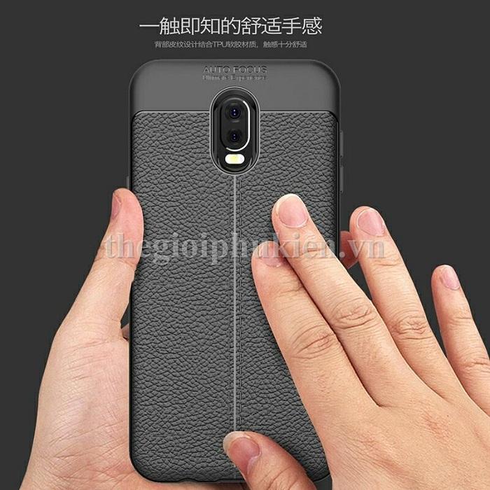 Ốp lưng dẻo thời trang giả da cao cấp cho Samsung Galaxy J7 Plus - Hàng nhập khẩu