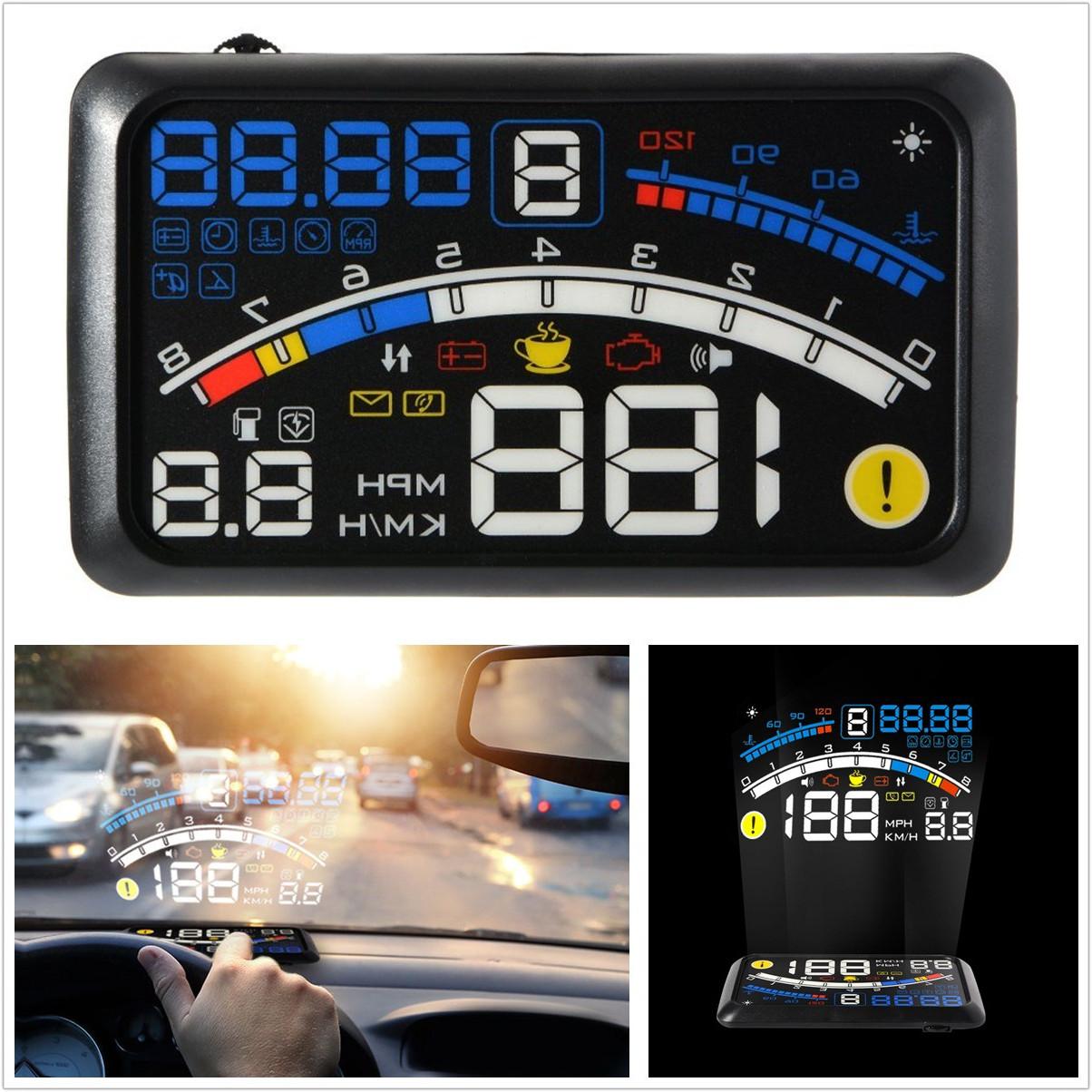 Hiển thị tốc độ lên kính lái HUD A8s bản mới (5.5") (Nhiều màu)