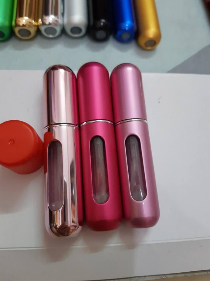 Lọ chiết nước hoa 5ml chiết đáy - màu đỏ, đen, xanh blue, vàng nhũ, bạc nhũ - không chứa dung dịch