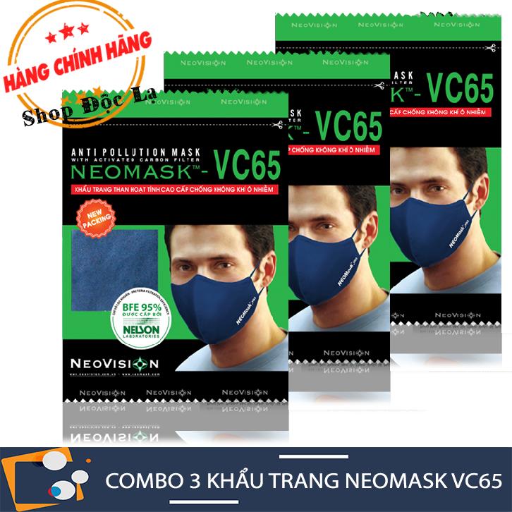 [HCM]Combo 3 Khẩu Trang NeoMask VC65 - Hàng Chính Hãng