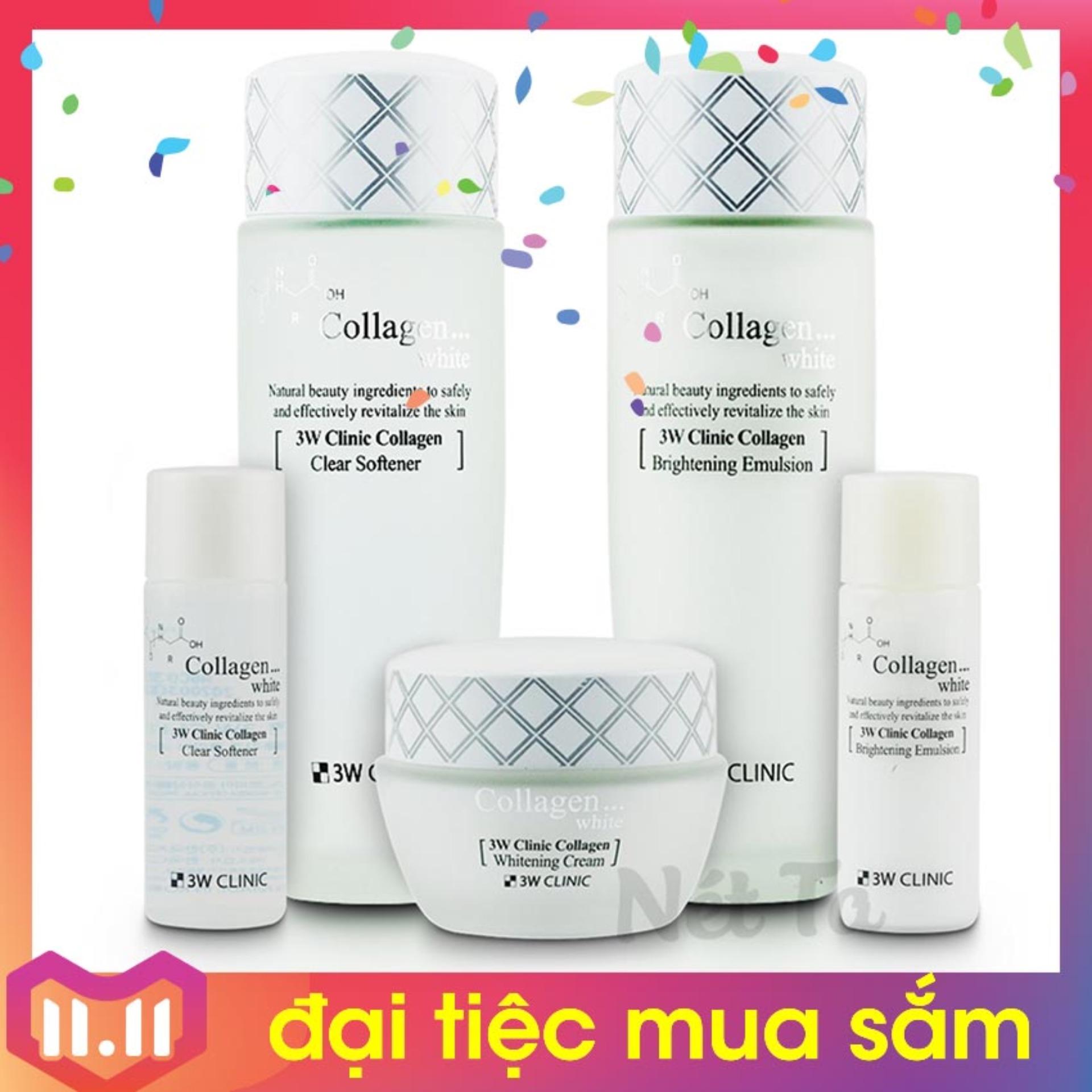 Bộ dưỡng trắng da 3W Clinic Collagen White - Hàn Quốc