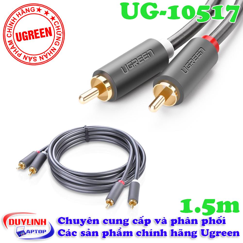 Cáp tivi nối loa 2 đầu av hoa sen dài 1.5m ugreen 10517