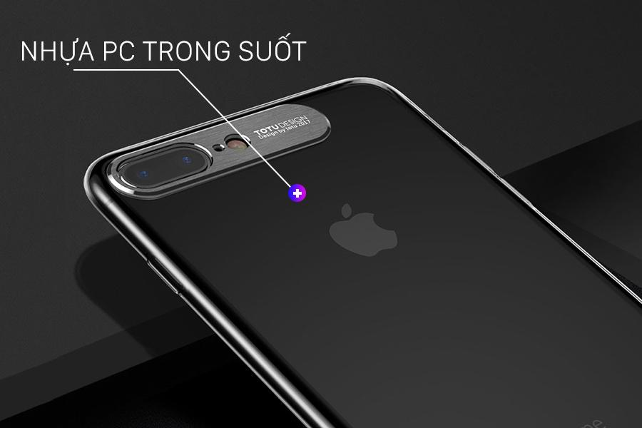 Ốp lưng silicon totu có viền bảo vệ camera cho iphone 7 plus