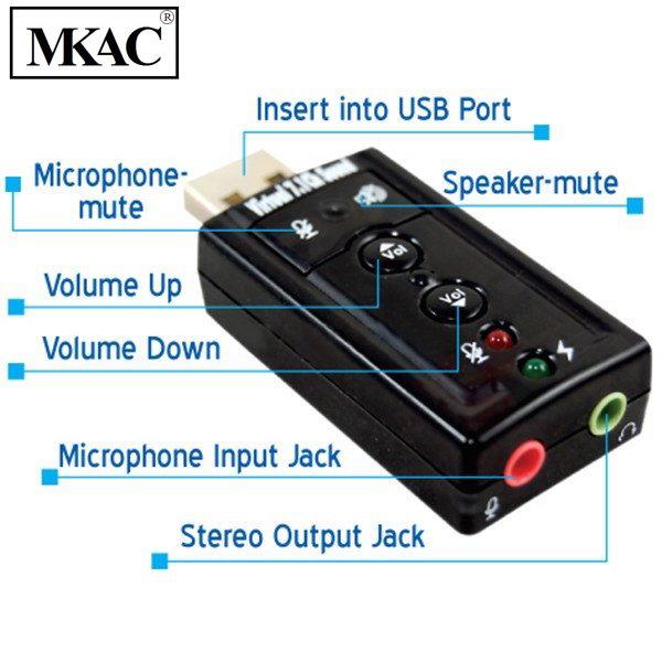 Card sound âm thanh 3d taiwan 7.1 - mkac