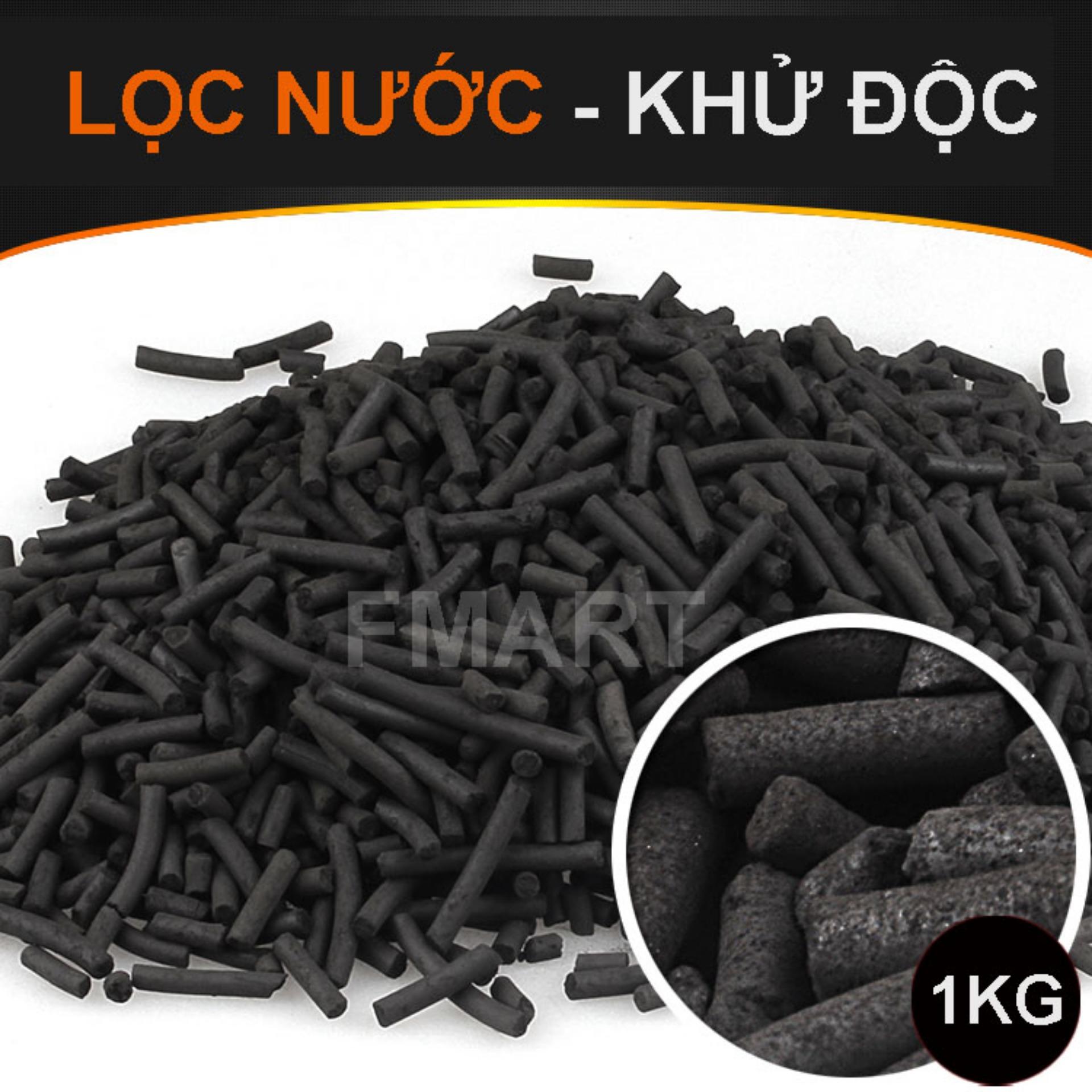 Than hoạt tính lọc nước 1KG cao cấp, vật liệu lọc nước, khử mùi bể cá siêu sạch ( Đen)