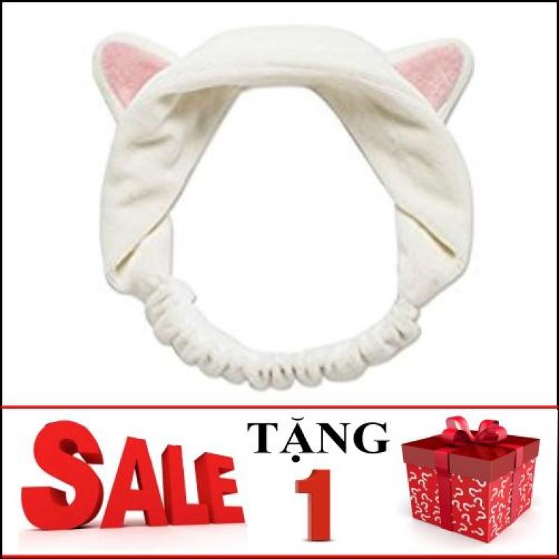 Băng đô rửa mặt tai mèo Hàn Quốc vải lông mềm TẶNG 1 Chun buộc tóc thỏ nhập khẩu