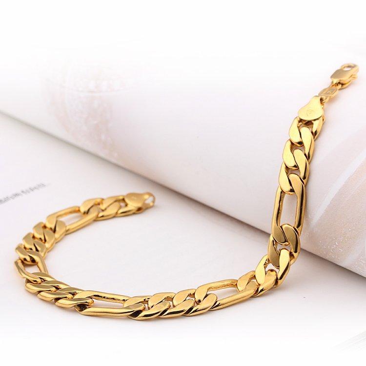 Vòng tay nam , nũ mạ vàng 24k ITALY (MN1668)