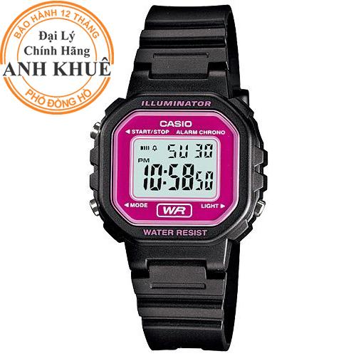 Đồng hồ nữ dây nhựa casio anh khuê la-20wh-4adf