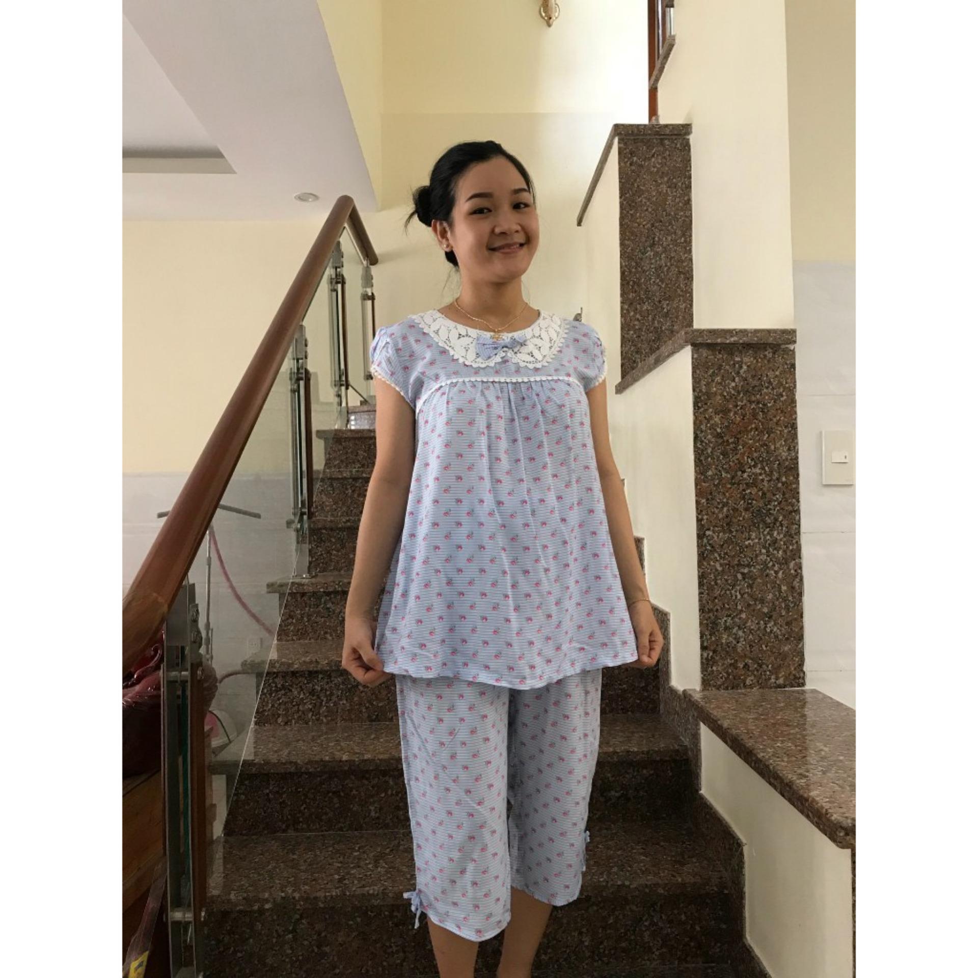 Đồ bộ bầu lanh lửng phối ren
