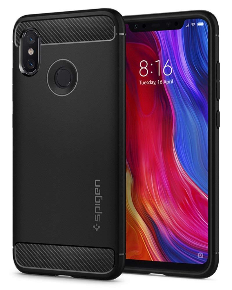 Ốp lưng hàng hiệu Spigen Rugged Armor cho Xiaomi Mi 8