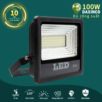Đèn pha led 100W SMD Daxinco chiếu sáng ngoài trời - chuẩn IP66 chống nước kháng bụi