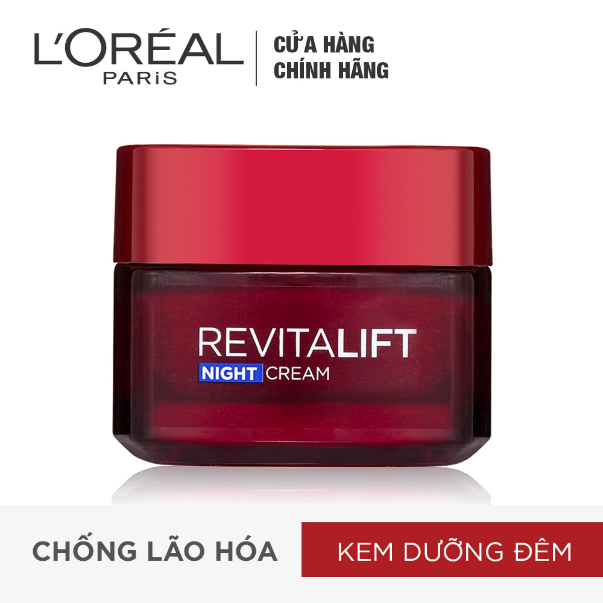 Kem dưỡng săn chắc da và giảm nếp nhăn LOreal Paris Revitalift ban đêm 50ml