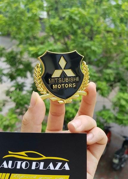 Logo huy hiệu bông lúa trang trí ôtô Mitshubishi