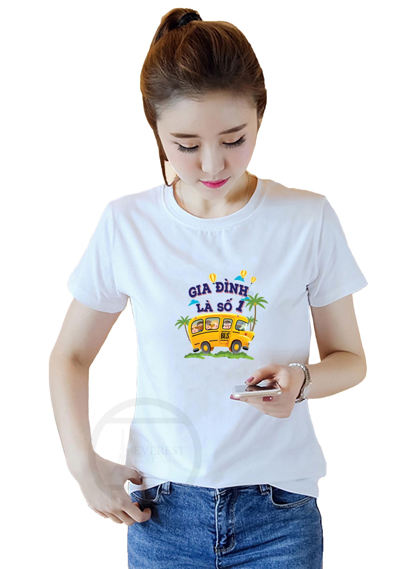 [HCM]Áo thun nữ in hình Gia Đình Là Số 1 AoK1862