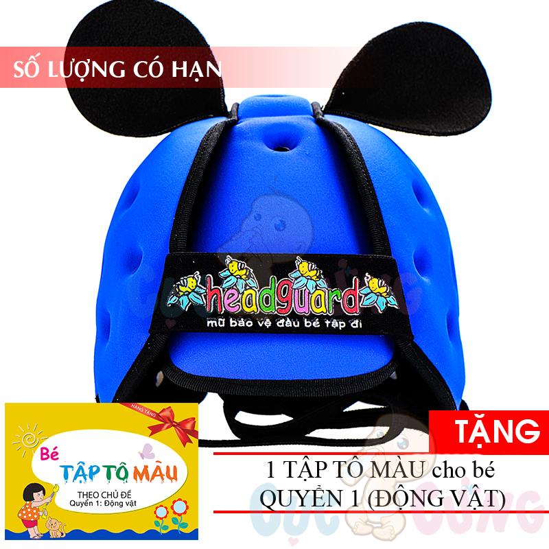 Mũ bảo hiểm cho bé Headguard TẶNG 1 quyển tô màu - non bao ve dau cho be tap di