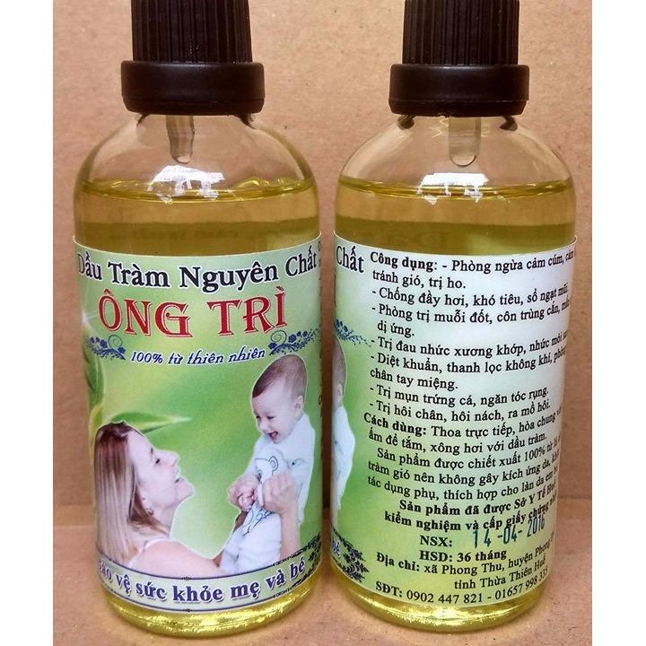 Dầu tràm nguyên chất ông trì 100% từ thiên nhiên Bảo vệ sức khỏe mẹ và bé