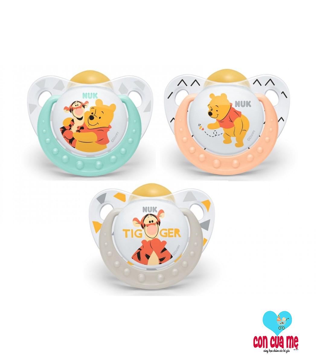 Bộ 2 ti giả nuk cao su disney sleeptime 0-6m nu66134