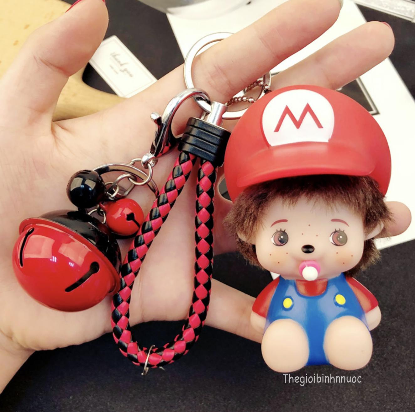 Móc Khóa Búp Bê Minion Đôremon Totoro Stitch Mario Kèm dây và chuông K149