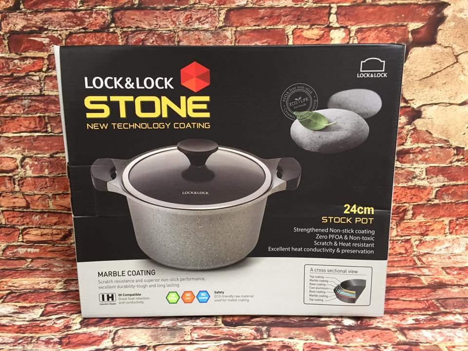 Nồi 2 tay cầm 20cm lock&lock stone lca6202d