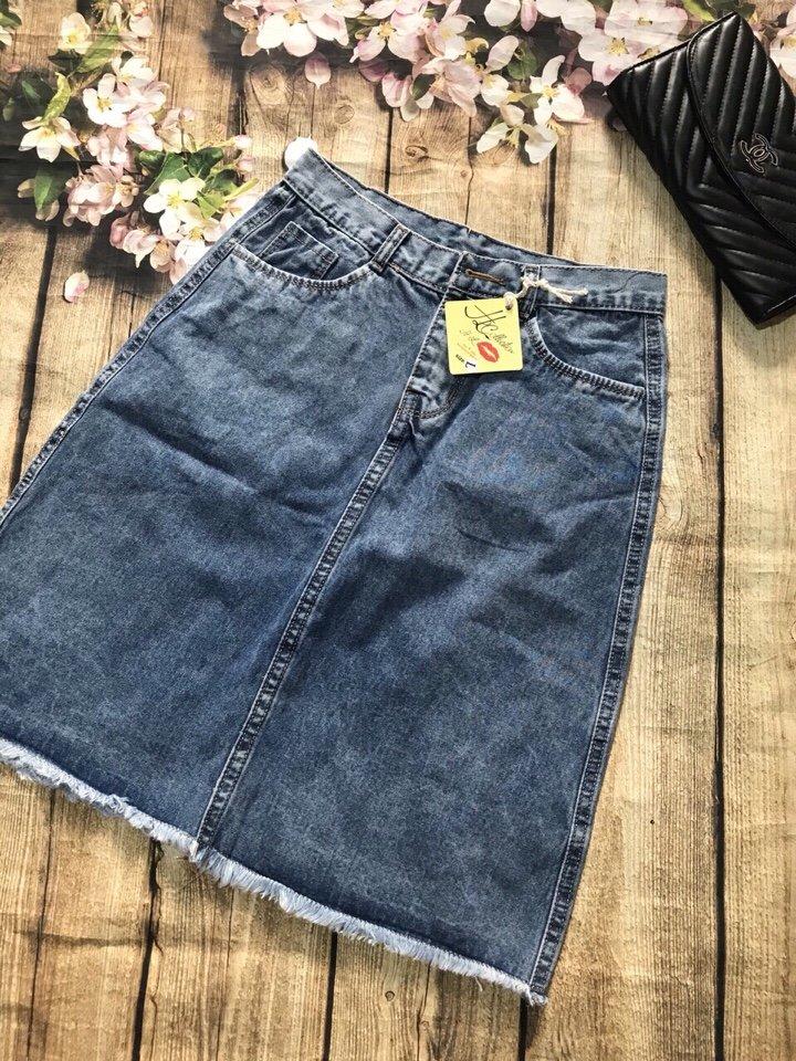 Chân váy jeans chữ a thời trang