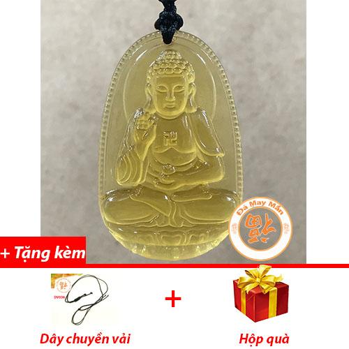 Mặt dây chuyền phật bản mệnh a di đà lưu ly vàng