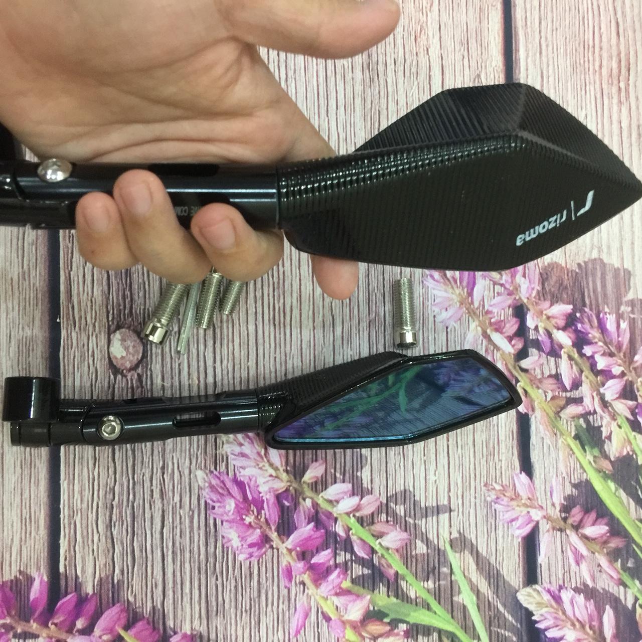 Bộ gương 5 cạnh RIZOMA tân trang xe máy đậm chất chơi A66-2 (màu đen)