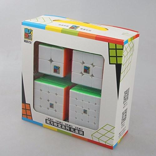 Combo 4 Rubik Moyu 2x2 3x3 4x4 5x5 Stickerless Cao Cấp