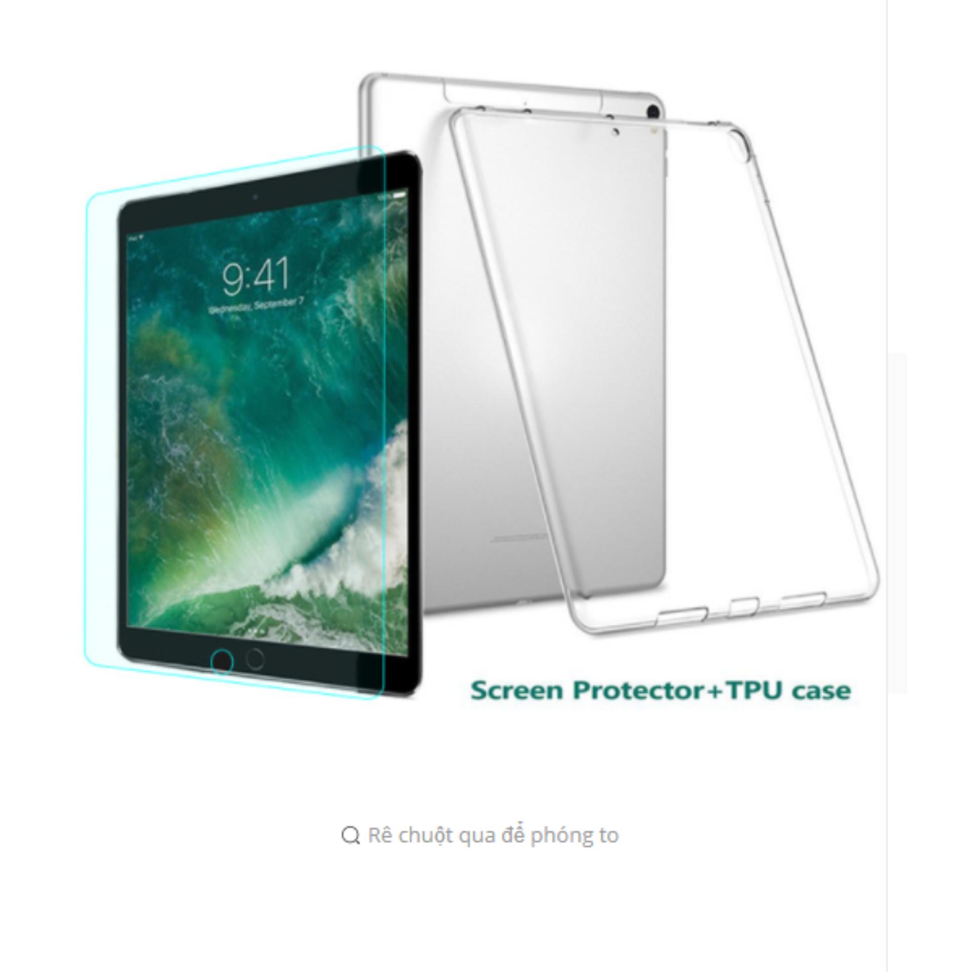Combo ốp lưng silicon cho ipad mini 1 2 3 + kính cường lực