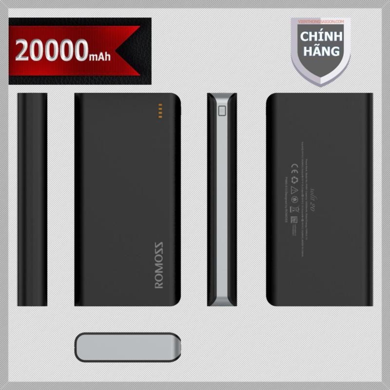 Giá Pin sạc dự phòng Romoss Solit 20 20000mAh - Chính hãng (Đen) - Hãng phân phối chính thức