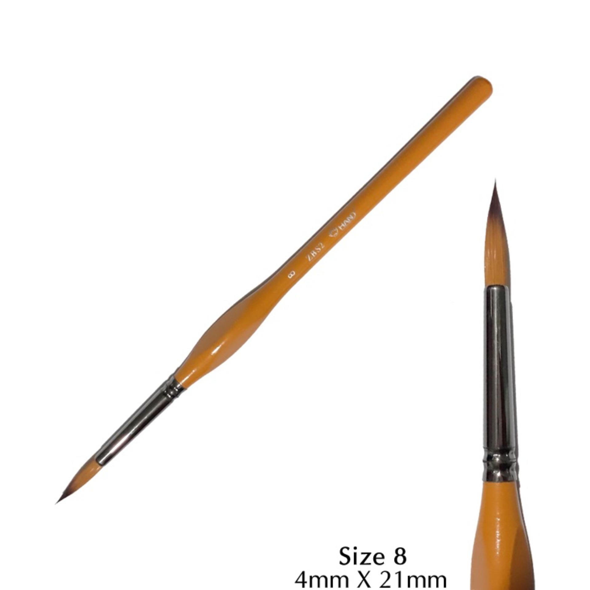 Số 8 - cọ vẽ màu nước đầu tròn hand zbs2
