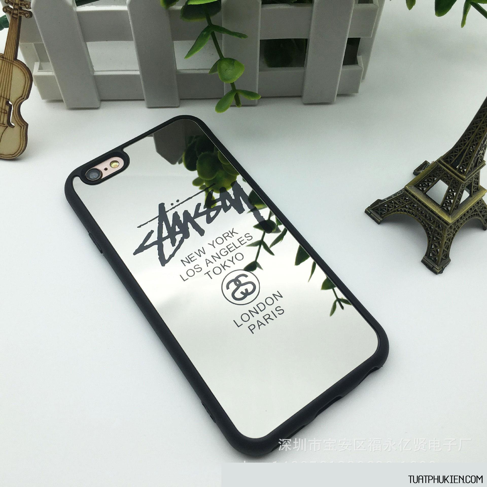 Ốp iPhone 6Plus/6SPlus gương bóng STUSSY không kèm dây