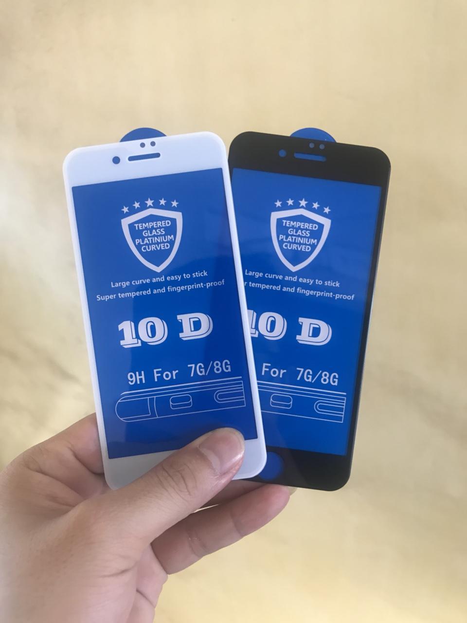Kính cường lực 10D (Tặng nút HOME) Iphone 6, 6s, 7, 7Plus, 8, 8Plus, X, XS, XS MAX