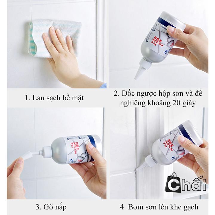Combo 2 lọ sơn kẻ chỉ gạch nền nhà đa năng