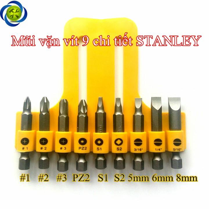 Mũi vặn vít 9 chi tiết stanley 68-070