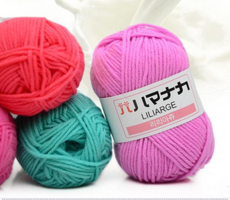 Len Milk Hàn - Chuyên dòng Baby Sợi len mềm mịn, màu sắc cực kì đẹp, dùng để đan hoặc móc khăn, áo, mũ, giày len,...