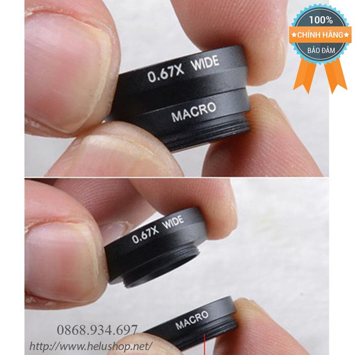 Ống kính chụp hình cho điện thoại 3 in 1 Universal Clip Lens