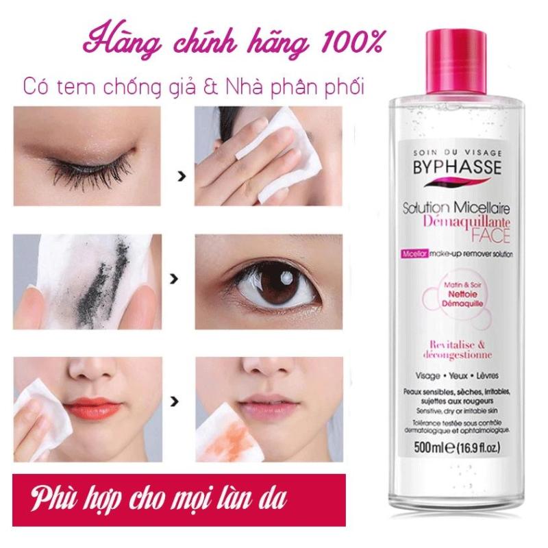 Nước tẩy trang Byphasse Micellar Make-up Remover Solution 500ml‎ - Nuoc tay trang Byphase 500ml cao cấp
