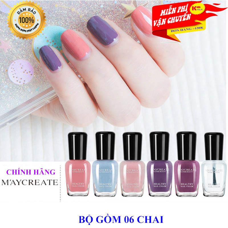 Bộ sơn móng tay 6 lọ Maycreater New Model sang chảnh (Nhiều mã màu lựa chọn) - Miễn phí vận chuyển