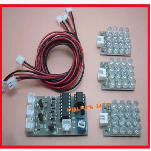 Pcb mạch led nháy 3 màu cs sử dụng ic cd4017 và ne555 tự ráp
