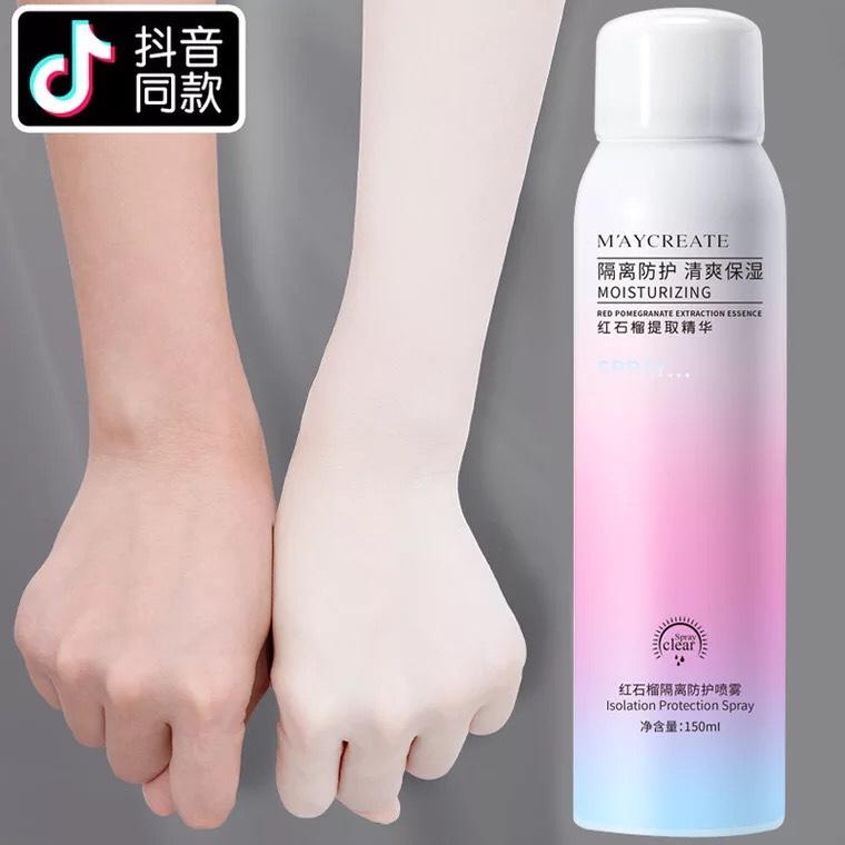 Chai xịt chống nắng làm trắng da tức thì Moisturizing của Maycreate