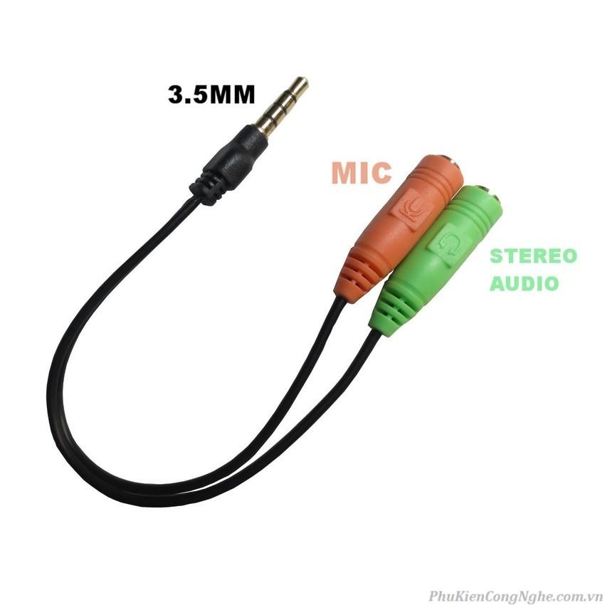Cáp Chia Mic và Audio cho Điện thoại và máy tính đời mới hát Karaoke