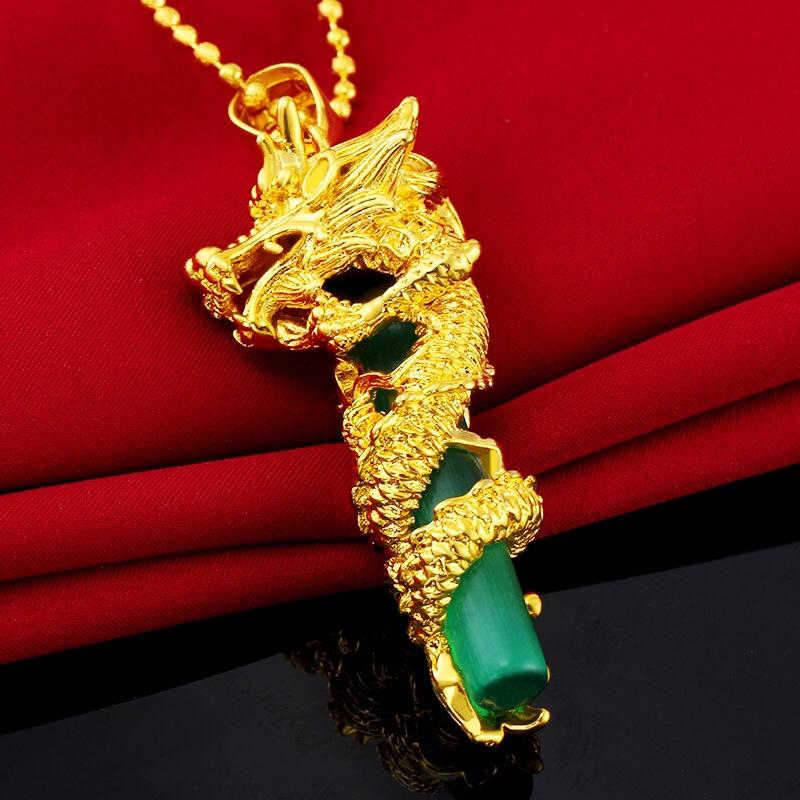 [HCM]MẶT DÂY CHUYỀN NGUYÊN CON RỒNG MẠ VÀNG 24K CÔNG NGHỆ CAO CẤP K0089 - Kingshop