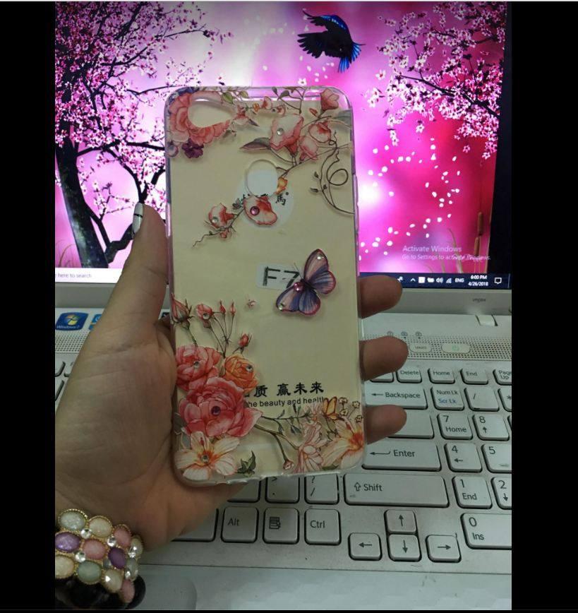 Ốp lưng thời trang đính đá cho Oppo F7
