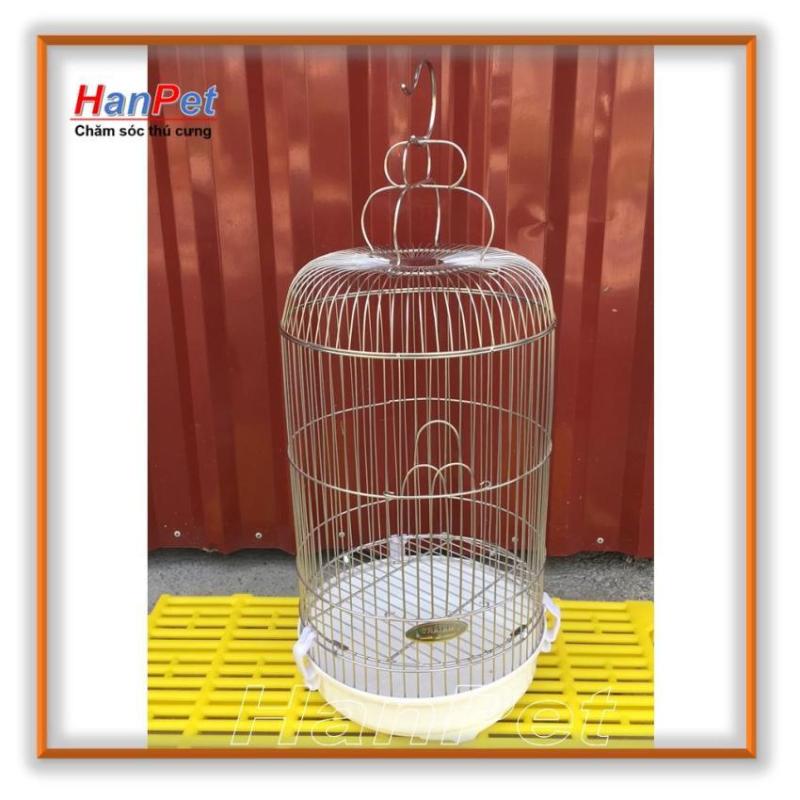 Lồng chim cảnh (đủ size) Chất liệu 100% inox không gỉ sét (Hanpet long chim inox) tặng áo lồng và máng ăn/uống cho-HP10393TC