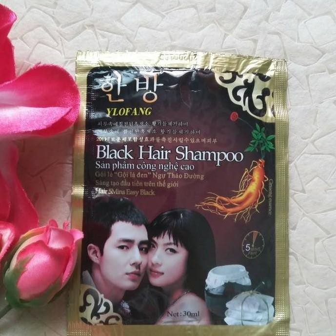 [HCM]Combo 2 gói dầu gội nhuộm đen tóc hàn quốc