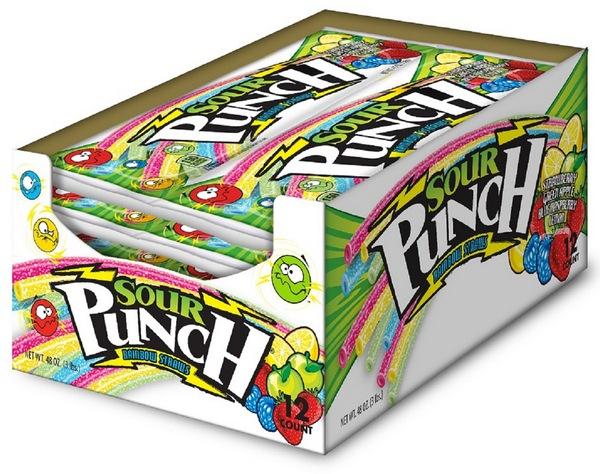 Kẹo dẻo trái cây mỹ sour punch rainbow straws