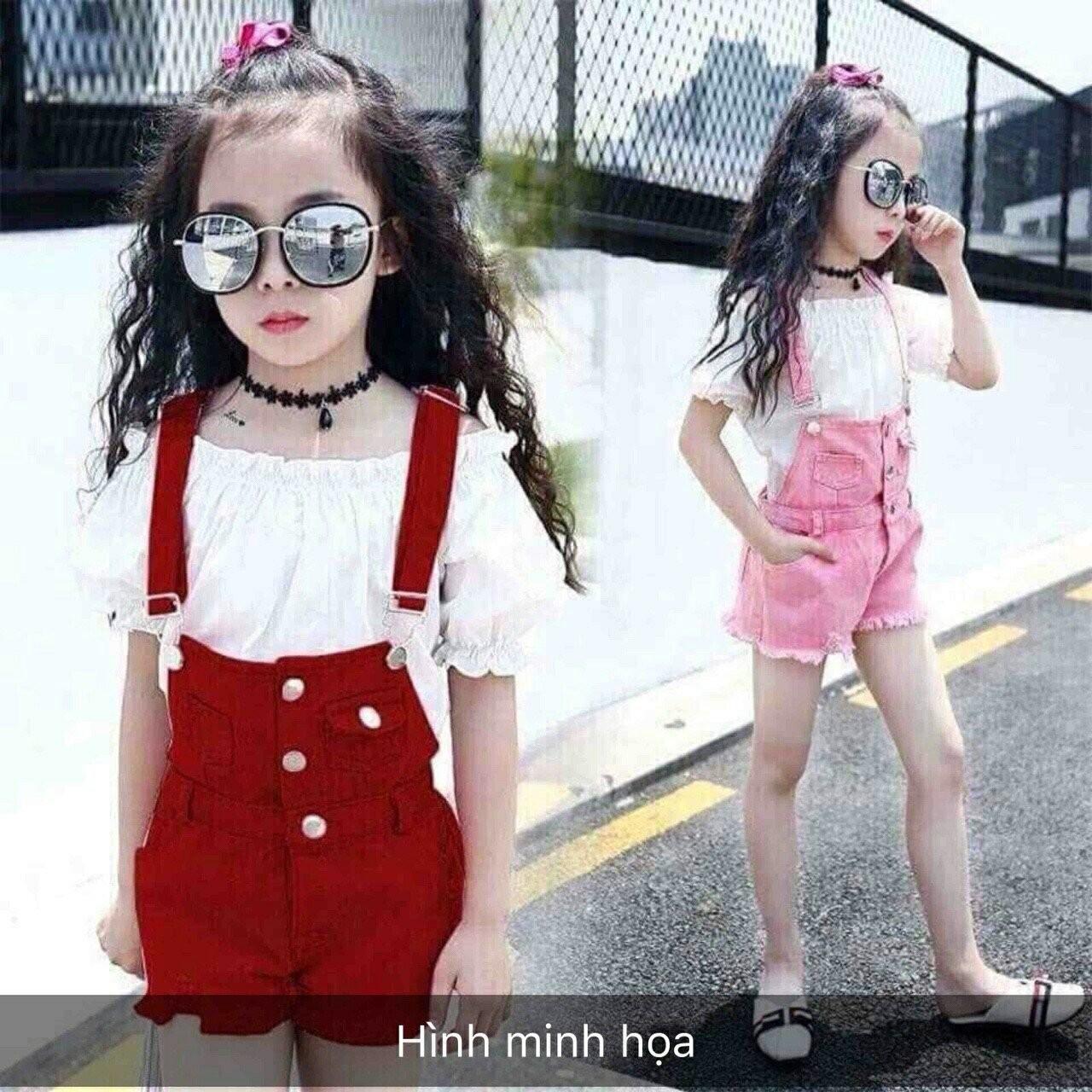 Yếm sort kaki bé gái chất co giản follow shop quần áo đẹp bé gái
