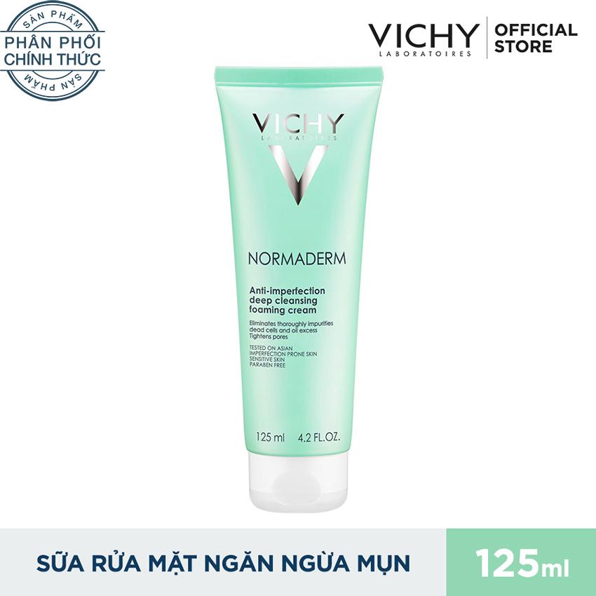 Sữa rửa mặt ngăn ngừa mụn VICHY Normaderm Anti-imperfection Deep Cleansing Foaming Cream 125ml
